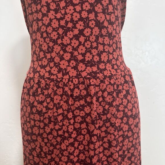 Old Navy Womens Sleeveless Midi dress Size Large Red Boho Sustainable Timeless - Picture 2 of 11